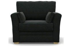 Heart of House Malton Tweed Fabric Cuddle Chair - Charcoal